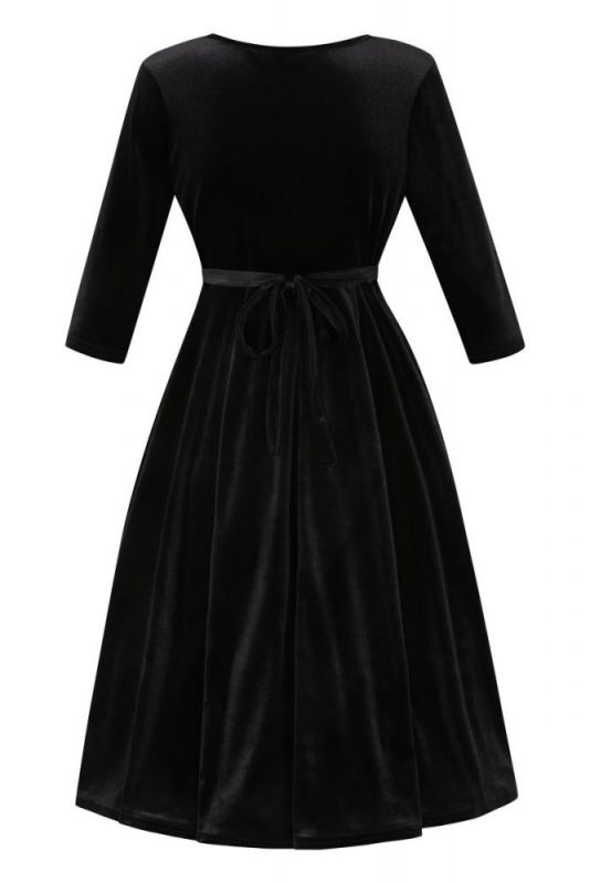 Swing Dress, LYRA Black Velvet