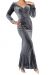 Maxi Dress, EDITH Velvet Silver