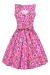 Swing Dress, TEA Fuchsia Floral