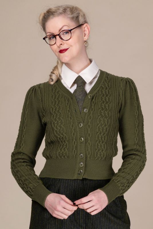 EMMY Cardigan, Ice Breaker Forest Green