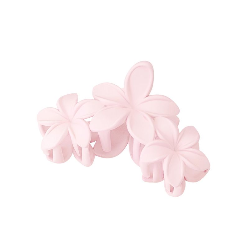 Hair Clip, 3 HIBISCUS Matta Light Pink