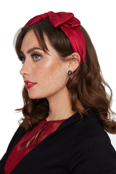 Hair Band, SATIN BOW Red