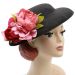 Hattu & Kukkakoriste, MIRANDA's Black & Pink/Red Floral