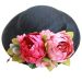 Hattu & Kukkakoriste, MIRANDA's Black & Pink/Red Floral