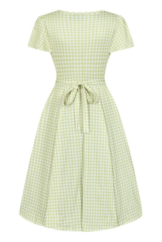 Swing Dress, LYRA Lime Gingham