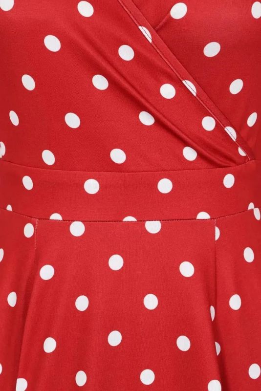 Swing Dress, LYRA Red Polkadot