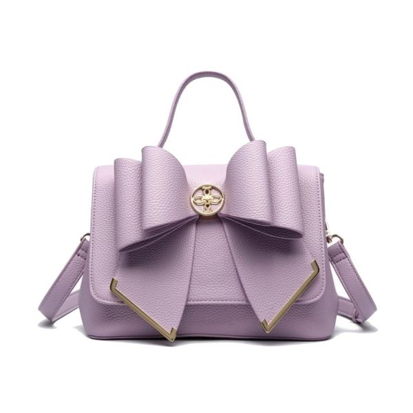 Handbag, MARY Bow Purple