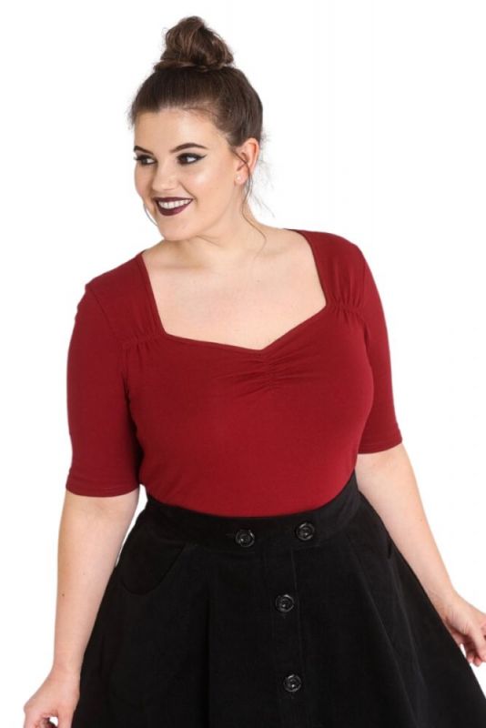 Top, PHILIPPA Burgundy (60155)