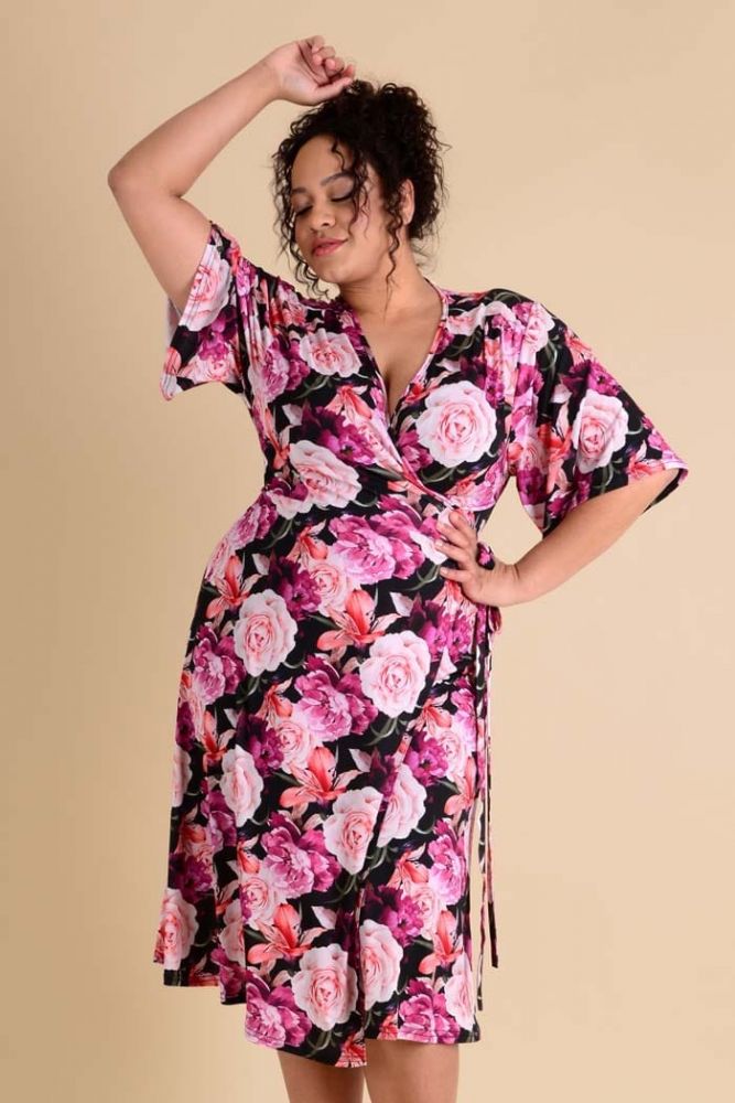 Wrap Dress, SABRINA Bouquet - Dressy