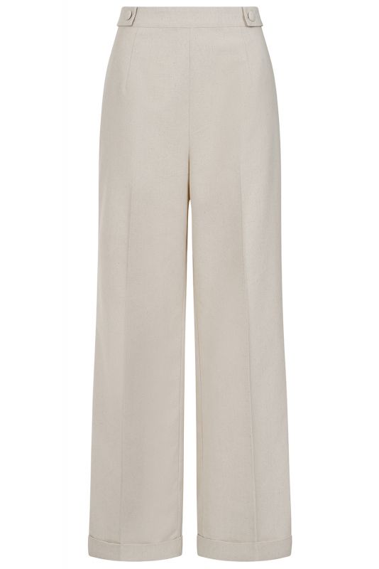 Trousers, LOIS LINEN Light Sand (31270) 