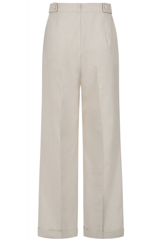 Trousers, LOIS LINEN Light Sand (31270) 