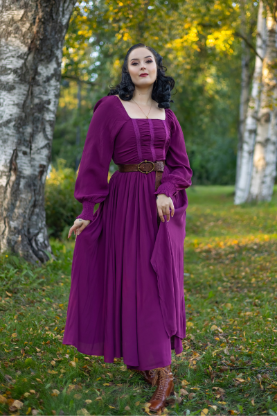 Dress, LADY AMELIA Midnight Plum