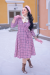 Dress, ARABELLA Pink Houndstooth