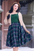 Swing Skirt, SOPHIE Braces Navy/Green (5639)