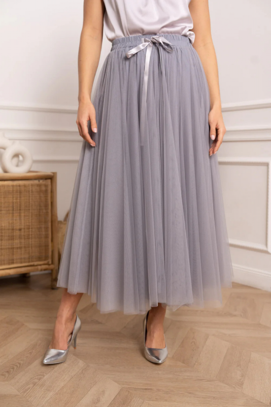 Tulle Skirt, PARIS Light Grey