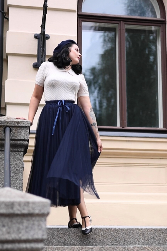 Tulle Skirt, PARIS Navy