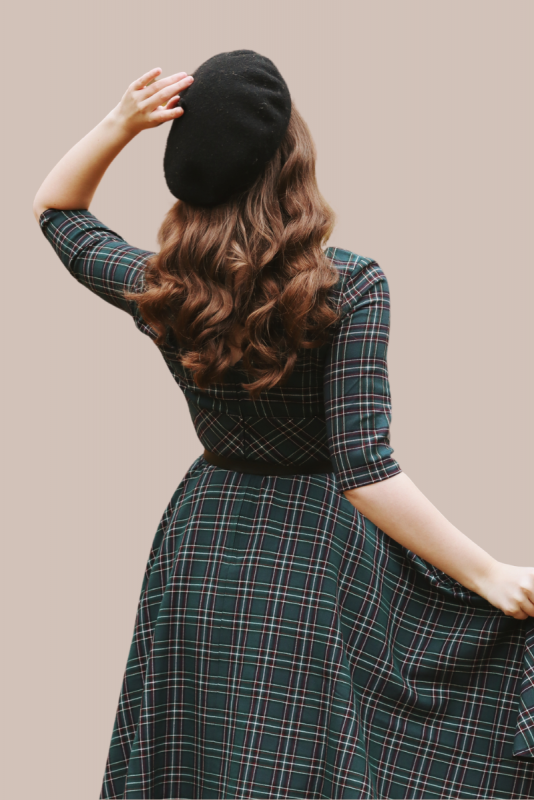 Swing Dress, PEEBLES 50's Green (4734)