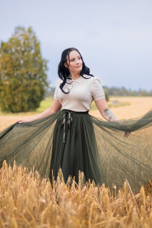 Tulle Skirt, PARIS Khaki