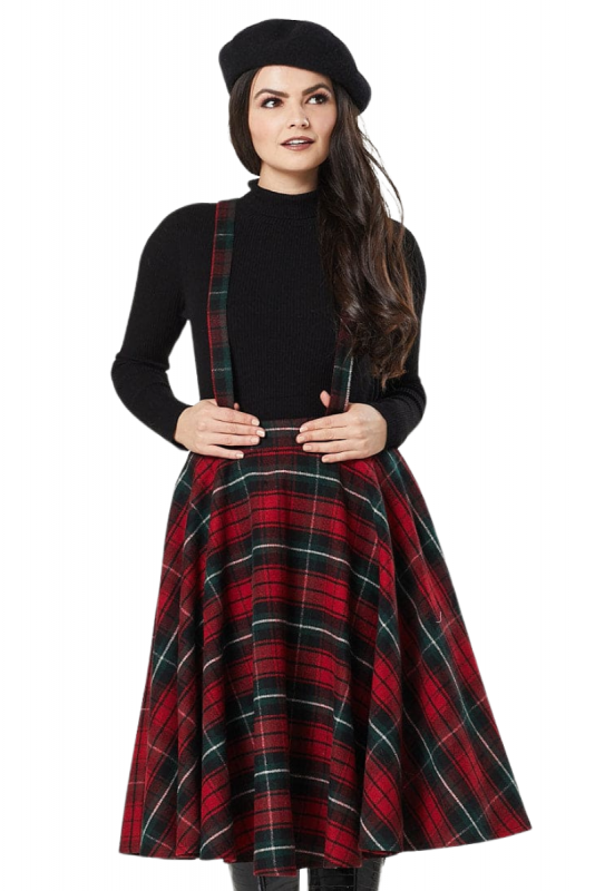 Kellohame, SOPHIE Braces Red Tartan (6066)