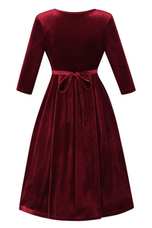 Swing Dress, LYRA Red Velvet 