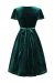 Swing Dress, LYRA Emerald Velvet 