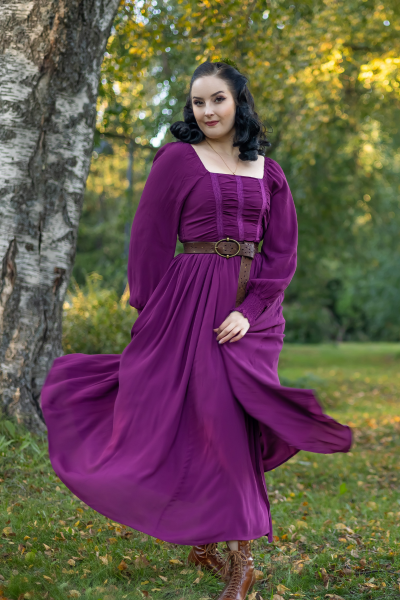 Dress, LADY AMELIA Midnight Plum