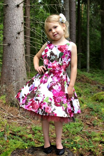 Kids Swing Dress, AUDREY 50s Floral (4087)