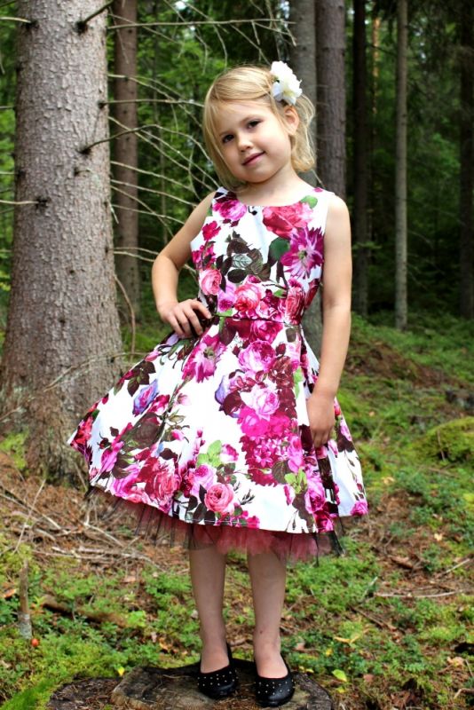 Kids Swing Dress, AUDREY 50s Floral (4087)