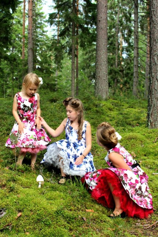 Kids Swing Dress, AUDREY 50s Floral (4087)