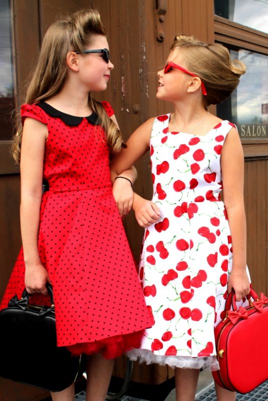 Kids Swing Dress, CHERRY (4085)